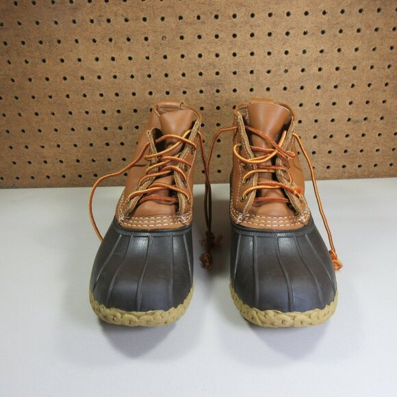 LL Bean womens brown an tan hunting winter Bean duck boots 8 M USA - Picture 1 of 16
